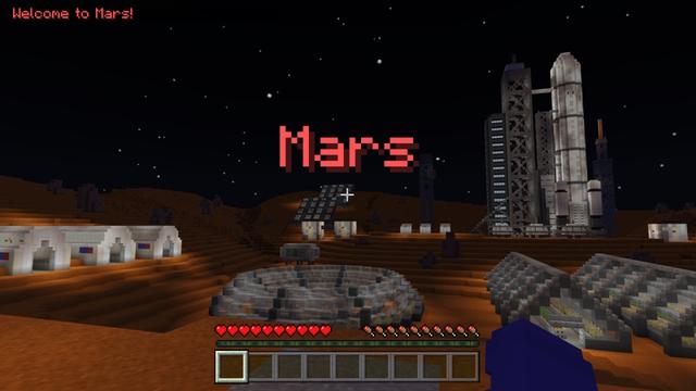 Screenshot of the Minecraft Bedrock Marketplace product Survive in Space created by Pixell Studio.