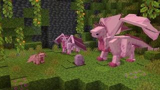 Screenshot of the Minecraft Bedrock Marketplace product Train Your Dragon Add-on created by Pixell Studio.