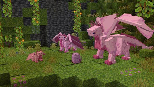 Screenshot of the Minecraft Bedrock Marketplace product Train Your Dragon Add-On created by Pixell Studio.
