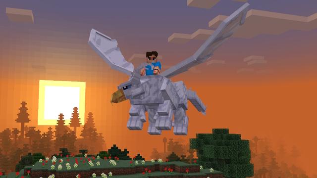 Screenshot of the Minecraft Bedrock Marketplace product Train Your Dragon Add-On created by Pixell Studio.