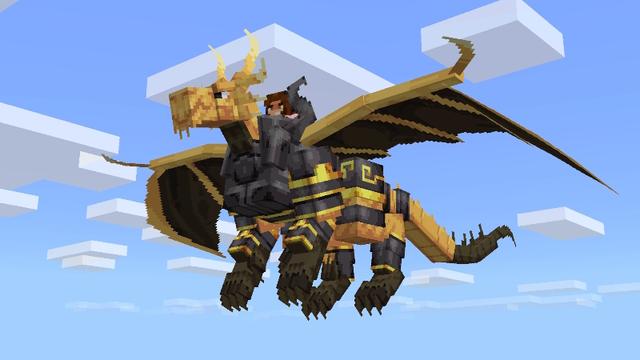 Screenshot of the Minecraft Bedrock Marketplace product Train Your Dragon Add-On created by Pixell Studio.
