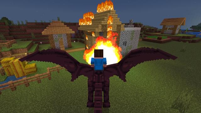 Screenshot of the Minecraft Bedrock Marketplace product Train Your Dragon Add-On created by Pixell Studio.