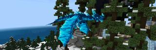 Panorama of the Minecraft Bedrock Marketplace product Ultimate Ice Dragon created by Pixell Studio.