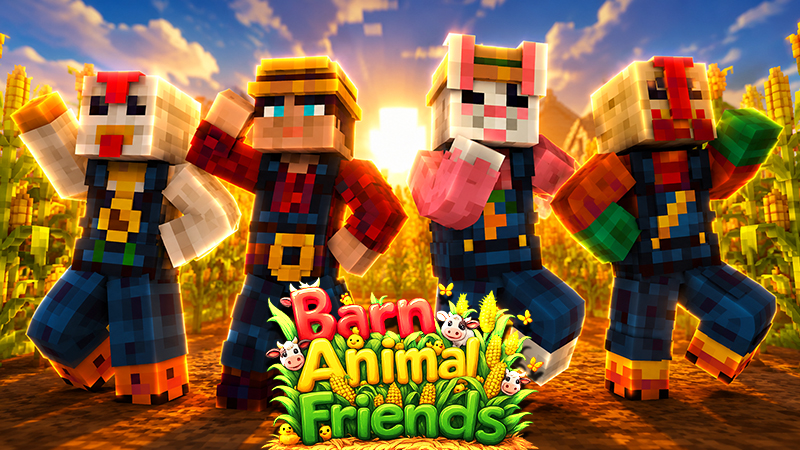 Thumbnail of the Minecraft Bedrock Marketplace product Barn Animal Friends created by PixelOneUp.