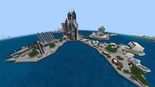 Screenshot of the Minecraft Bedrock Marketplace product City of Atlantia created by PixelOneUp.