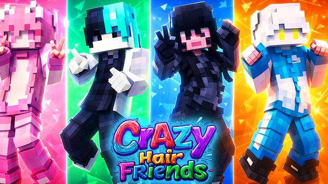 Thumbnail of the Minecraft Bedrock Marketplace product Crazy Hair Friends created by PixelOneUp.