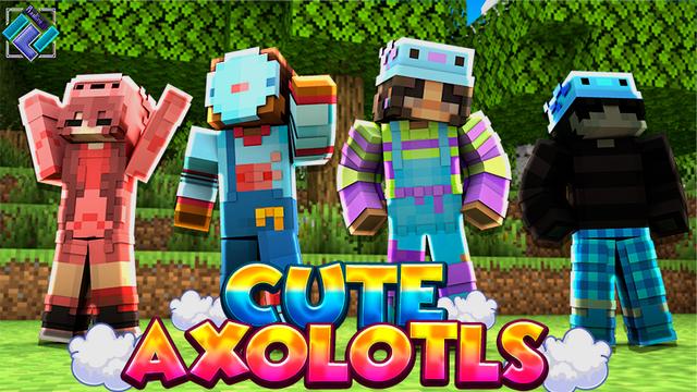 Thumbnail of the Minecraft Bedrock Marketplace product Cute Axolotls created by PixelOneUp.
