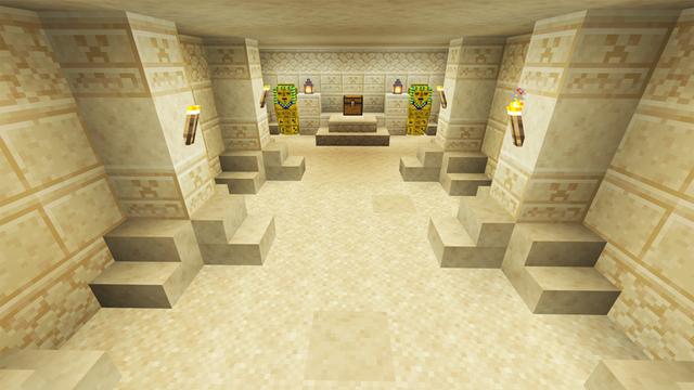 Screenshot of the Minecraft Bedrock Marketplace product Escape The Desert Temple created by PixelOneUp.