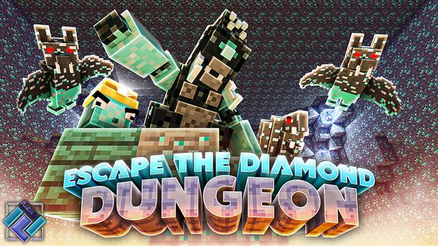 Thumbnail of the Minecraft Bedrock Marketplace product Escape the Diamond Dungeon created by PixelOneUp.