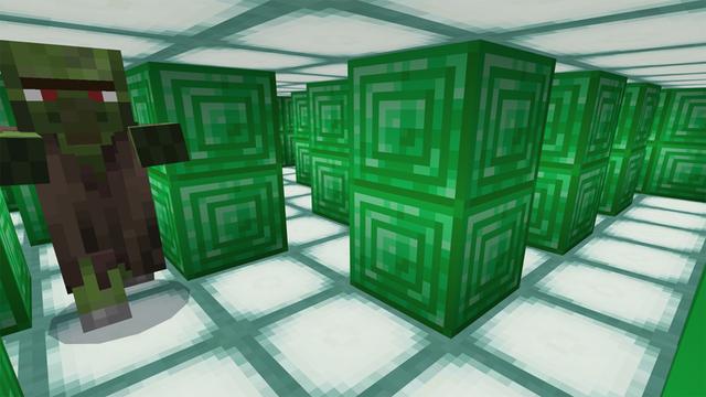 Screenshot of the Minecraft Bedrock Marketplace product Escape the Emerald Empire created by PixelOneUp.