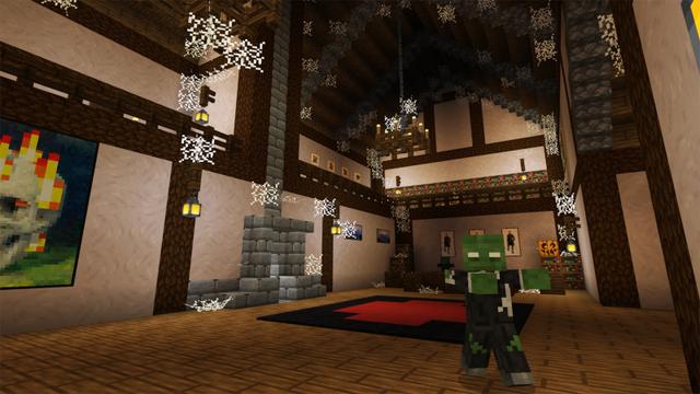 Screenshot of the Minecraft Bedrock Marketplace product Escape the Horror House created by PixelOneUp.