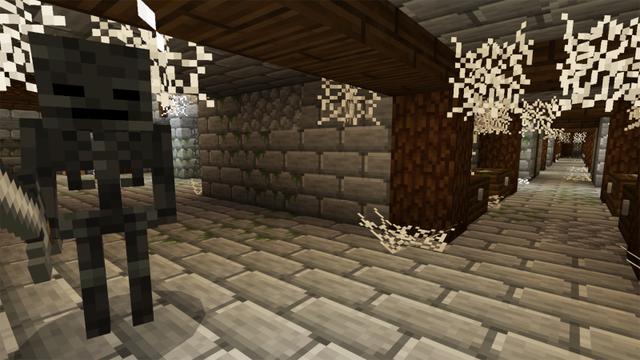 Screenshot of the Minecraft Bedrock Marketplace product Escape the Horror House created by PixelOneUp.