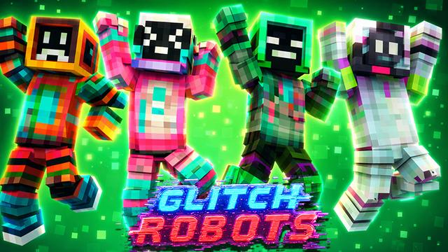 Thumbnail of the Minecraft Bedrock Marketplace product Glitch Robots created by PixelOneUp.