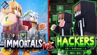 Thumbnail of the Minecraft Bedrock Marketplace product Immortals vs Hackers created by PixelOneUp.