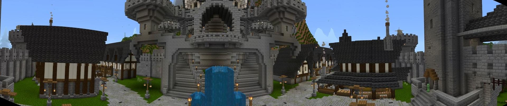 Panorama of the Minecraft Bedrock Marketplace product Island of Enchantment created by PixelOneUp.