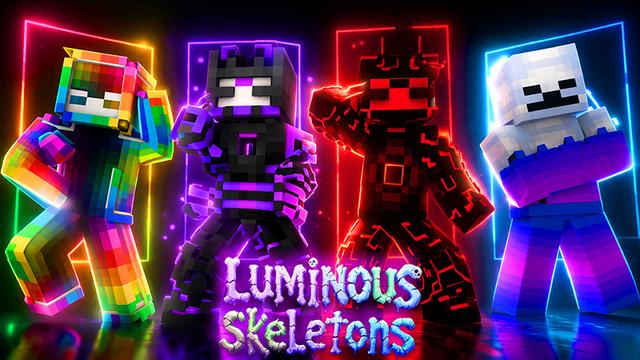 Thumbnail of the Minecraft Bedrock Marketplace product Luminous Skeletons created by PixelOneUp.