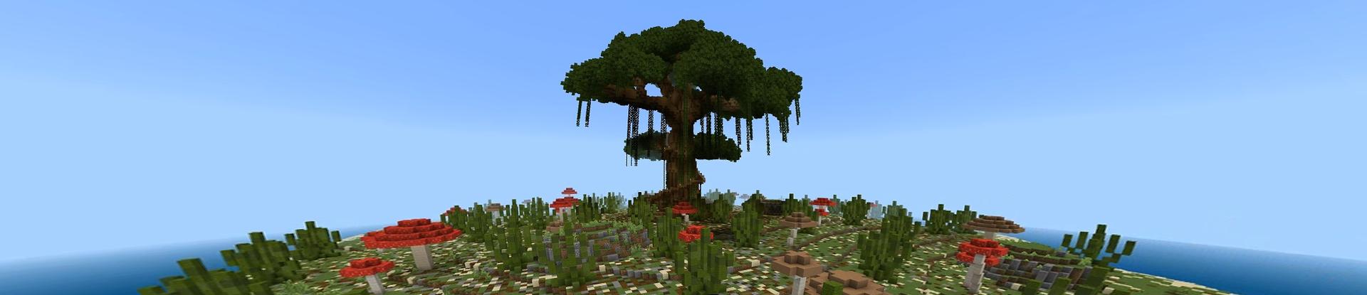 Panorama of the Minecraft Bedrock Marketplace product Mushroom Island created by PixelOneUp.