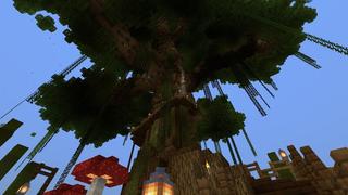 Screenshot of the Minecraft Bedrock Marketplace product Mushroom Island created by PixelOneUp.