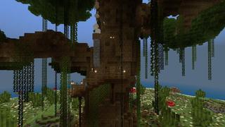 Screenshot of the Minecraft Bedrock Marketplace product Mushroom Island created by PixelOneUp.