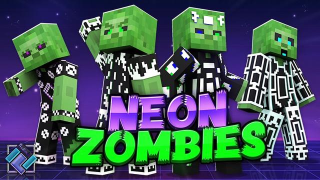 Thumbnail of the Minecraft Bedrock Marketplace product Neon Zombies created by PixelOneUp.