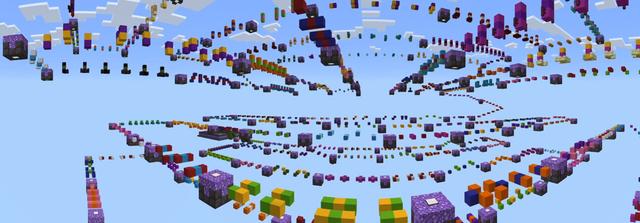 Panorama of the Minecraft Bedrock Marketplace product Parkour Sky Obby created by PixelOneUp.