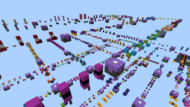 Screenshot of the Minecraft Bedrock Marketplace product Parkour Sky Obby created by PixelOneUp.