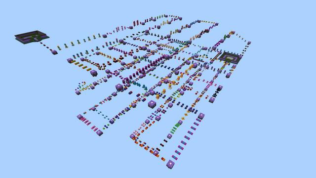 Screenshot of the Minecraft Bedrock Marketplace product Parkour Sky Obby created by PixelOneUp.