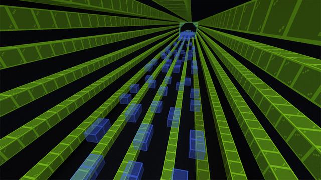 Screenshot of the Minecraft Bedrock Marketplace product Parkour Space Games created by PixelOneUp.