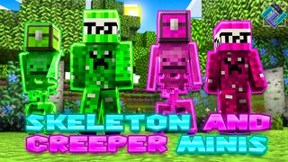 Thumbnail of the Minecraft Bedrock Marketplace product Skeleton and Creeper Minis created by PixelOneUp.
