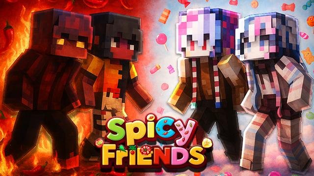 Thumbnail of the Minecraft Bedrock Marketplace product Spicy Friends created by PixelOneUp.