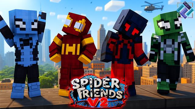 Thumbnail of the Minecraft Bedrock Marketplace product Spider Friends V2 created by PixelOneUp.