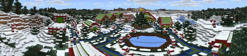 Panorama of the Minecraft Bedrock Marketplace product The Santa Training Course created by PixelOneUp.
