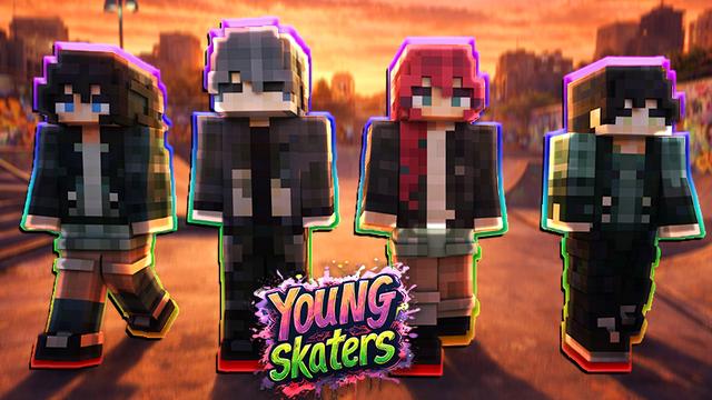 Thumbnail of the Minecraft Bedrock Marketplace product Young Skaters created by PixelOneUp.