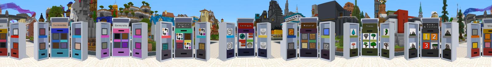 Panorama of the Minecraft Bedrock Marketplace product Creative+ created by Pixels & Blocks.