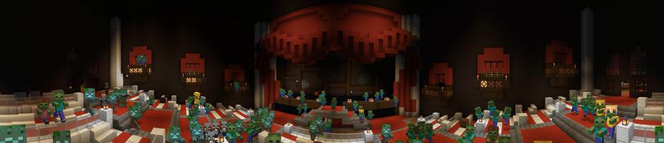Panorama of the Minecraft Bedrock Marketplace product Crossbow Arcade created by Pixels & Blocks.