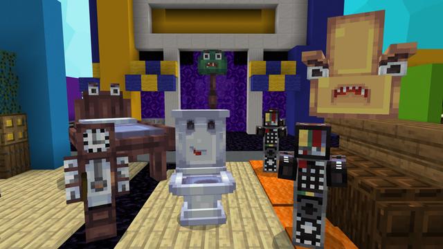 Screenshot of the Minecraft Bedrock Marketplace product Furniture Super! Portal created by Pixels & Blocks.