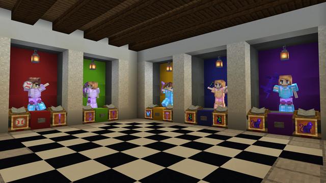 Screenshot of the Minecraft Bedrock Marketplace product Furniture Super! Portal created by Pixels & Blocks.