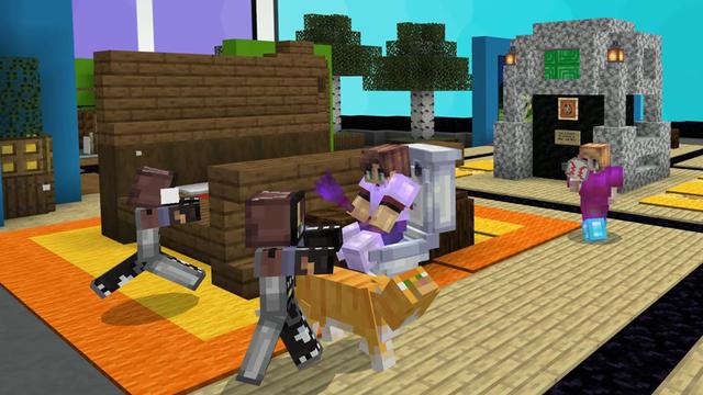 Screenshot of the Minecraft Bedrock Marketplace product Furniture Super! Portal created by Pixels & Blocks.