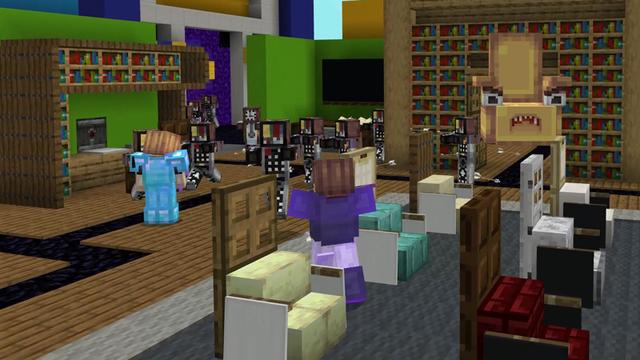 Screenshot of the Minecraft Bedrock Marketplace product Furniture Super! Portal created by Pixels & Blocks.