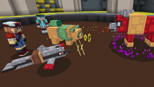 Screenshot of the Minecraft Bedrock Marketplace product Pixelmobs Mash-up created by Pixels & Blocks.
