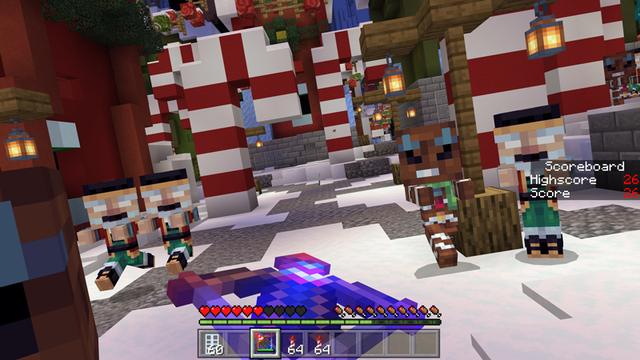 Screenshot of the Minecraft Bedrock Marketplace product Zombie Hunter Holiday created by Pixels & Blocks.