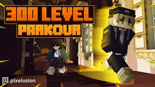 Thumbnail of the Minecraft Bedrock Marketplace product 300 LEVEL PARKOUR created by Pixelusion.