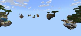 Panorama of the Minecraft Bedrock Marketplace product Advanced Lucky Skyblock created by Pixelusion.
