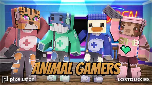 Thumbnail of the Minecraft Bedrock Marketplace product Animal Gamers created by Pixelusion.
