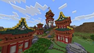 Screenshot of the Minecraft Bedrock Marketplace product Asian Fortress created by Pixelusion.