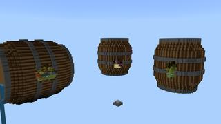 Screenshot of the Minecraft Bedrock Marketplace product Barrels Survival created by Pixelusion.