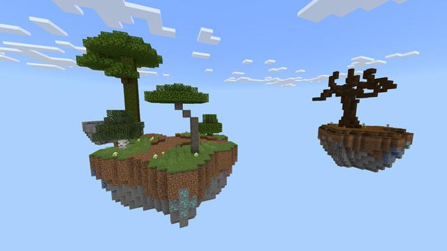 Screenshot of the Minecraft Bedrock Marketplace product Better Skyblock created by Pixelusion.
