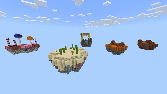 Screenshot of the Minecraft Bedrock Marketplace product Better Skyblock created by Pixelusion.