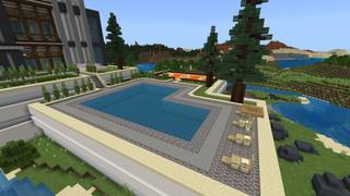 Screenshot of the Minecraft Bedrock Marketplace product Billionaire Mansion created by Pixelusion.