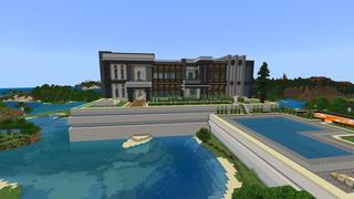 Screenshot of the Minecraft Bedrock Marketplace product Billionaire Mansion created by Pixelusion.